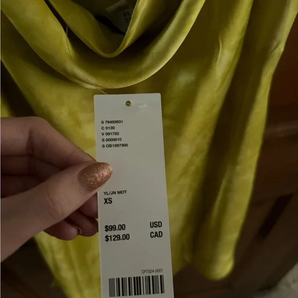 Urban Outfitters Lime Green Satin Mini Dress with Beaded Dragon - Picture 4 of 6